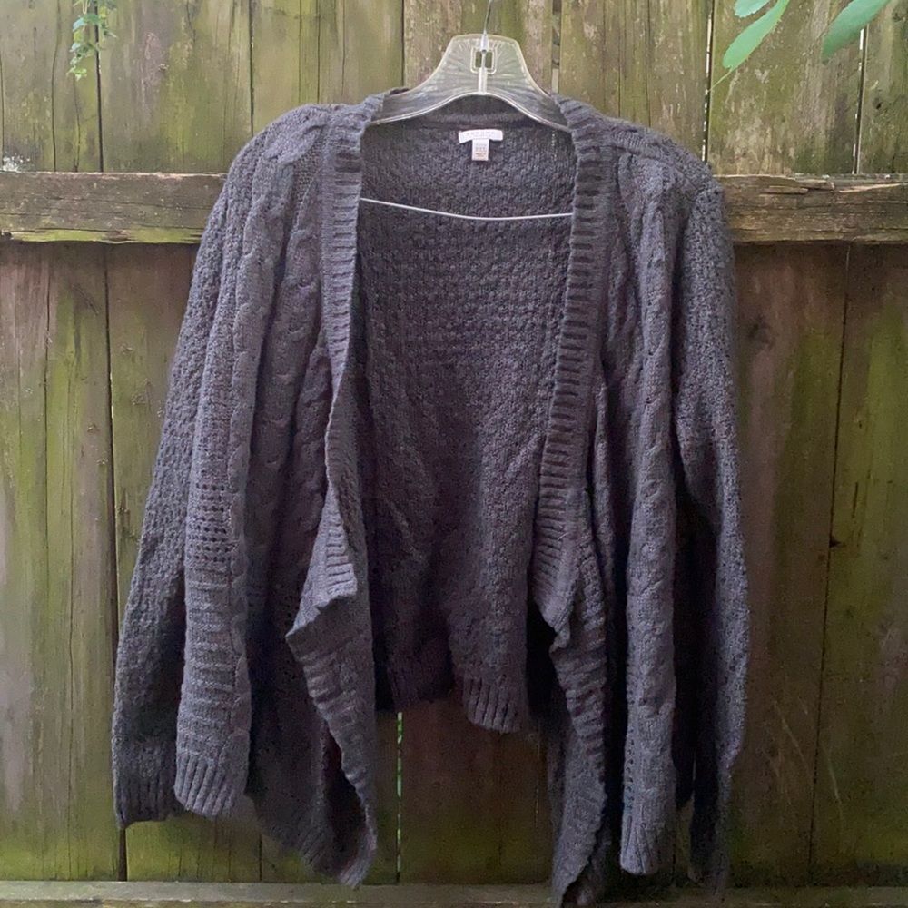 Sonoma Lifestyle gray open cardigan sz. Petite XL